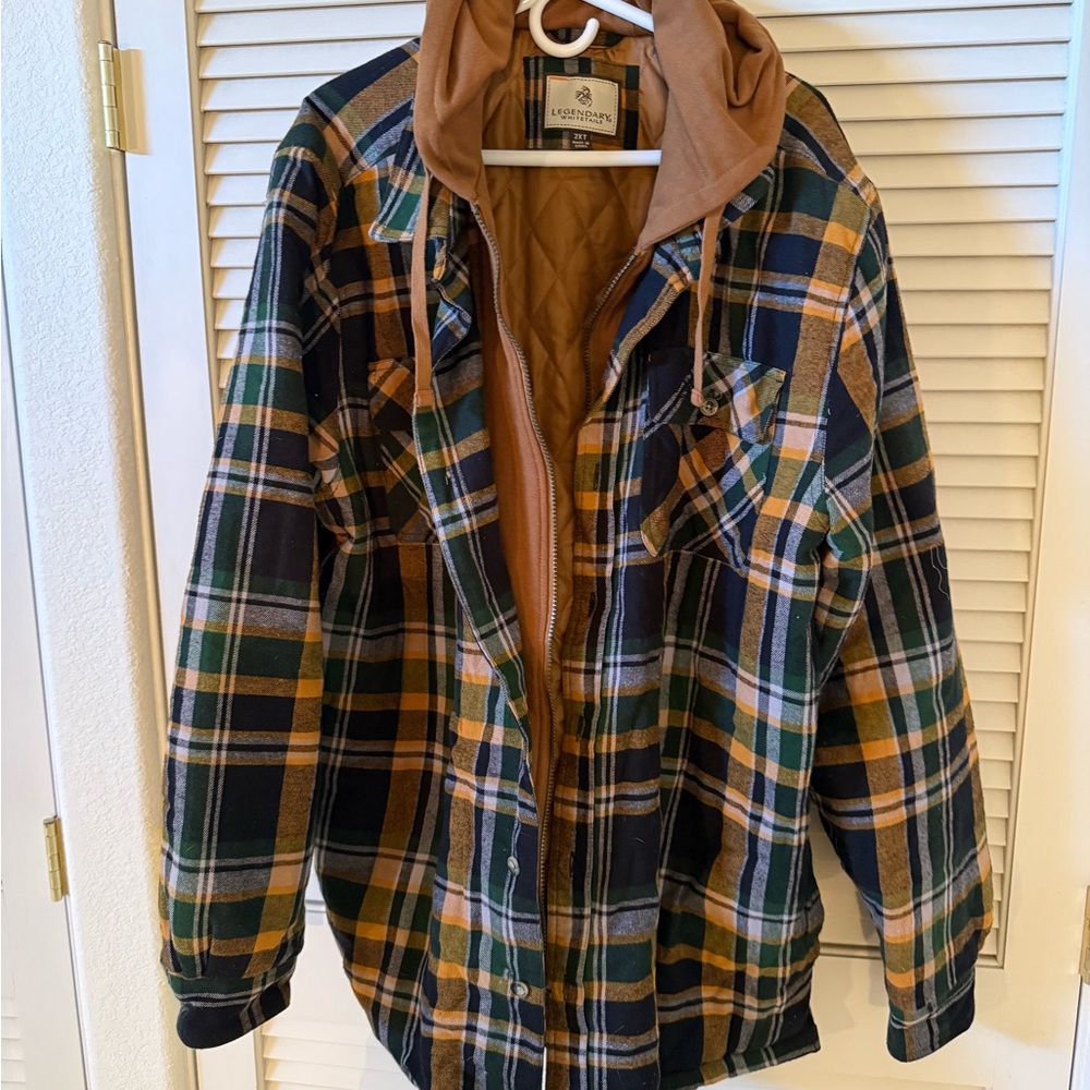Legendary Whitetails Men's Plaid Jacket - Green, Yellow, and Brown